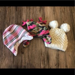 Toddler winter hats - lot of 3